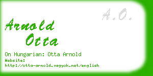 arnold otta business card